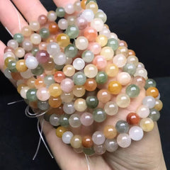 Multi-gemstone bracelet, multi-colored crystal bracelet 10mm
