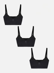Pocketsh 3-Pack Smooth Seamless Wireless Bra Bundle