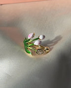 Delicately Wrapped Tulip Ring