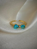 Aurora Blue Bow Ring