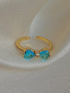 Aurora Blue Bow Ring