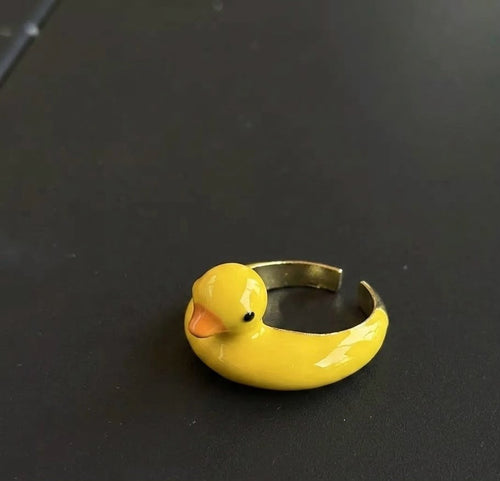 Cute Duckling Yellow Ring